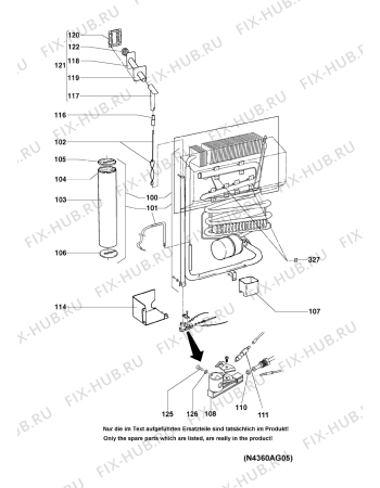 Взрыв-схема холодильника Dometic RM4360 - Схема узла Cooling generator